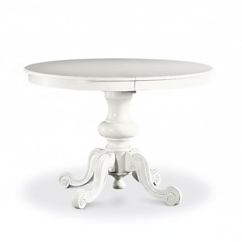 Tavolo allungabile preassemblato: tavolo legno massello rotondo e allungabile, arriva preassemblato (da montare solo le gambe). Una tavolo facilmente adattabile alla sala da pranzo, cucina o salotto
