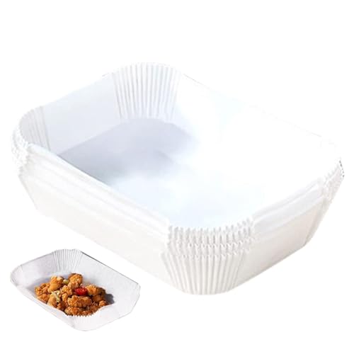 Air Fryer Paper Liners - Rectangle Parchment Sheets For Easy Cooking, Design With Non Stick And Heat Resistant Material, Convenient Accessory For Air Fryers 100Pcs 8.7inch Use