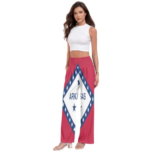 Pantalon palazzo femme Arkansas drapé fluide et léger vêtement de vacances plage