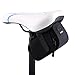 Bike Tail Rear Pouch, Light Bike Rear Saddle Cycling Seat Bag, Seat Zippered Opening Storage Bag, for Fast Riding, Road and Mountain Bikes (Black)
