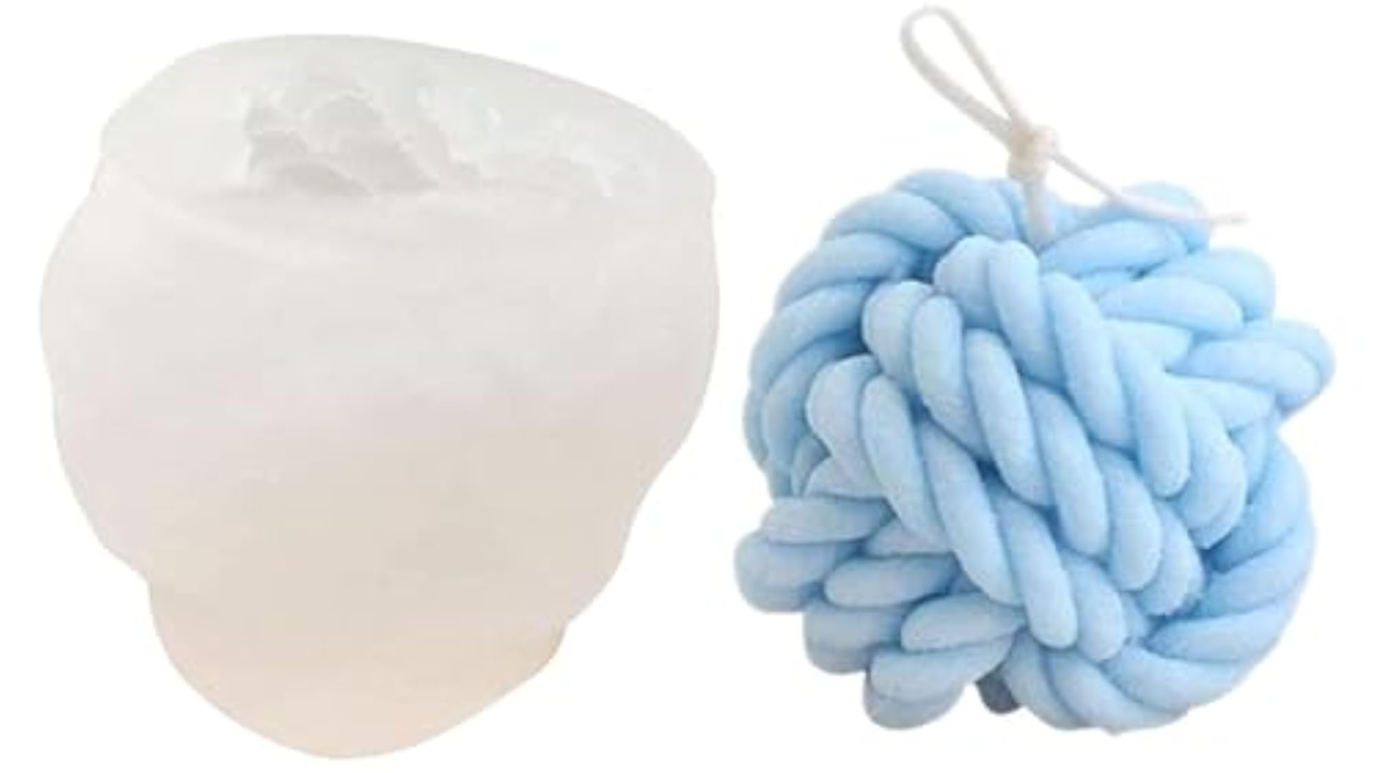 Yarn Ball Cylinder Candle Mould for DIY Candle Making