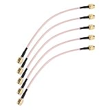 5pcs Double Shielded Extension Cord, SMA J to SMA J RF Coaxial Cable, 50Ω Impedance