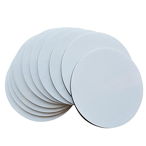 RETERMIT 10 pcs Round Sublimation Rubber Coasters - 1/8