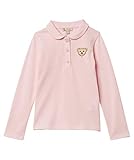 bequeme Passform Steiff Unisex-Child Longsleeve Poloshirt Langarm für Mädchen in Rosa und Weiß, 122