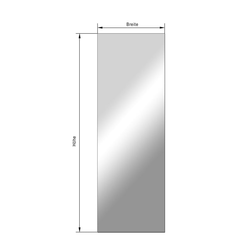Ganzkörperspiegel mit seitlicher Ambientebeleuchtung – Wunschmaß wählbar (Breite bis 100 cm, Höhe bis 200 cm), verschiedene Lichtfarben – Stilvolles Design & Funktionalität für Zuhause & Gewerbe