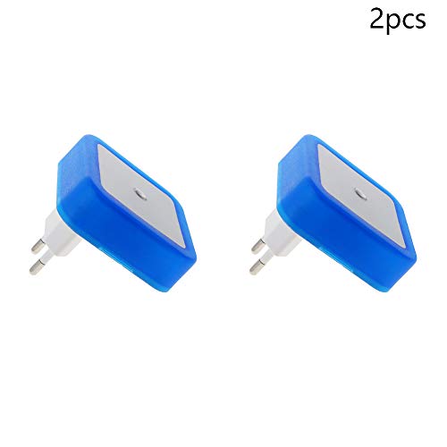 Image of Othmro ABS L65xW65xH68 Plug-in Night Light Warm Light LED Christmas Light Bulb Bed Lights with Auto Dusk-to-Dawn Sensor for Bedroom Kitchen Hallway Bule EUR Plug 2Pcs