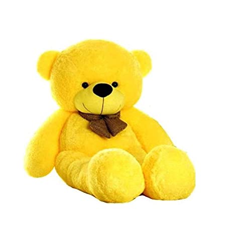 BHAGWATI SOFT TOY Teddy Bear Plush Stuffed Animals Soft Toys, Huggable Teddy Bear, Birthday Gift for Boys, Girls, Wife, Girlfriend, Women, Kids Valentine's Christmas Gift (6 Feet, Yellow)