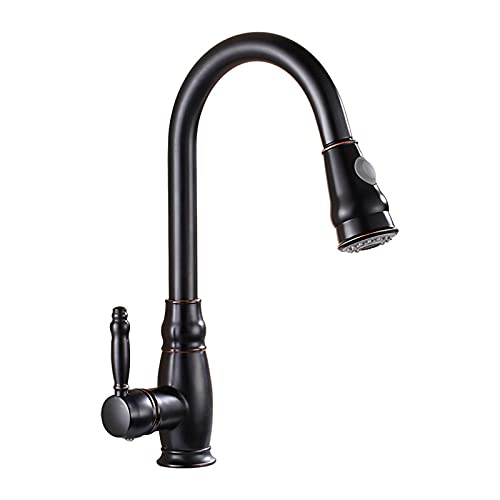 Robinet chaud et froid de cuisine noir pour simplifier vos recettes