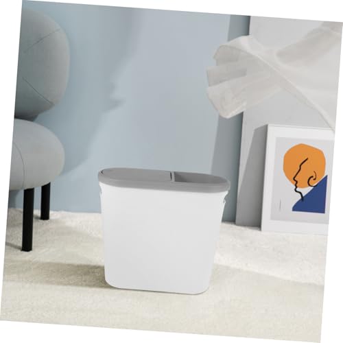 Caneca de basura rectangular con tapa para cocina y baño miniatura 4