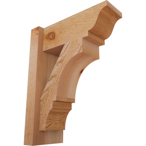6"W x 14"D x 18"H Balboa Traditional Rough Sawn Outlooker, Western Red Cedar