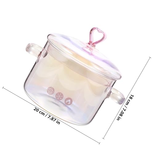 Casserole cuisson de ramen en verre 1400ml Levemolo avec couvercle - 3