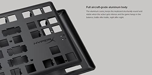HyperX Alloy Origins  Mechanical Gaming Keyboard  SoftwareControlled Light & Macro Customization  Compact Form Factor  Linear Switch  HyperX Red  RGB LED Backlit US QWERTY