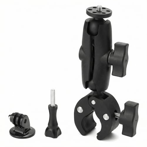 QWORK Cámaras de acción Soporte para Bicicleta Soporte para Manillar de Motocicleta Rotación de 360 ° Adecuado para GoPro y Otras cámaras