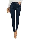 GRAPENT Pantalones De Mujer Casual Outfits Cute Pants for Women Skinny Jeans High Waisted Super Skinny Jeans Western Cute Denim Outfit with Pockets Color Navy Blue X-Large Size 16 Size 18