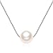 VIKI LYNN Single Pearl Necklace 7-8mm Freshwater Cultured Pearl 925 Sterling Silver Box Chain