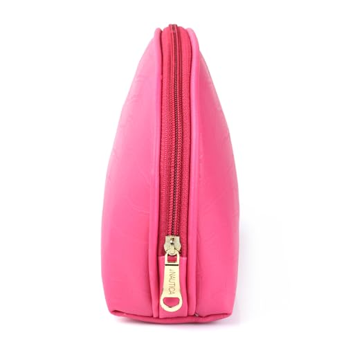 Image of Nautica Multipurpose Unisex Cosmetic Pouch | Utility Pouch | Travel Pouch for Accessories | Makeup Kit | Toiletry Bag for Men & Women, Pink