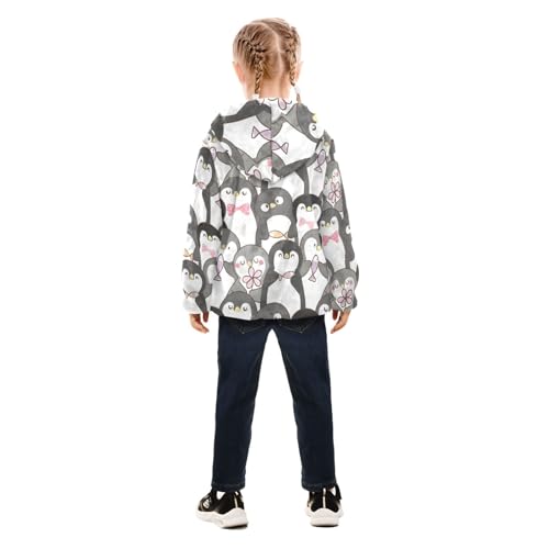 OTVEE Cute Cartoon Penguin Animals Kids Hoodie Jacket Fall Spring Full Zip Warm Outwear Coat4
