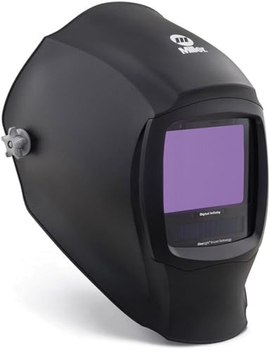 Image of Miller Digital Infinity™ Black, ClearLight 4X - Auto Darkening Welding Helmet for Men with Light State and 4 Arc Sensors - Welding Mask with 13.4 sq. in. Viewing Area - Lightweight Welding Hood