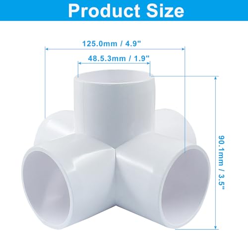 Marvexi 1.5 Inch 5 Way PVC Connectors, White, 4Pcs by Marvexi - Used condition - Image 5