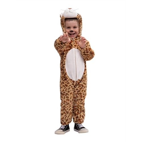 Rubies Disfraz Leopardo para niños y niñas; Jumpsuit con Cola y Capucha, Oficial Carnaval, Halloween, Fiestas y cumpleaños