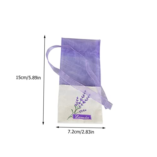 22 bolsas de sachet lavanda con organza y patrón floral miniatura 2