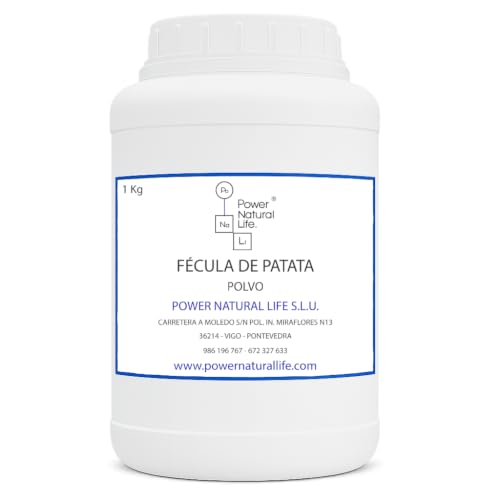Fécula de Patata en Polvo | Power Natural Life | Bote 1 kg | Uso Alimentario, Técnico e Industrial | Espesante y Agente de Textura | Ingrediente para Formulación