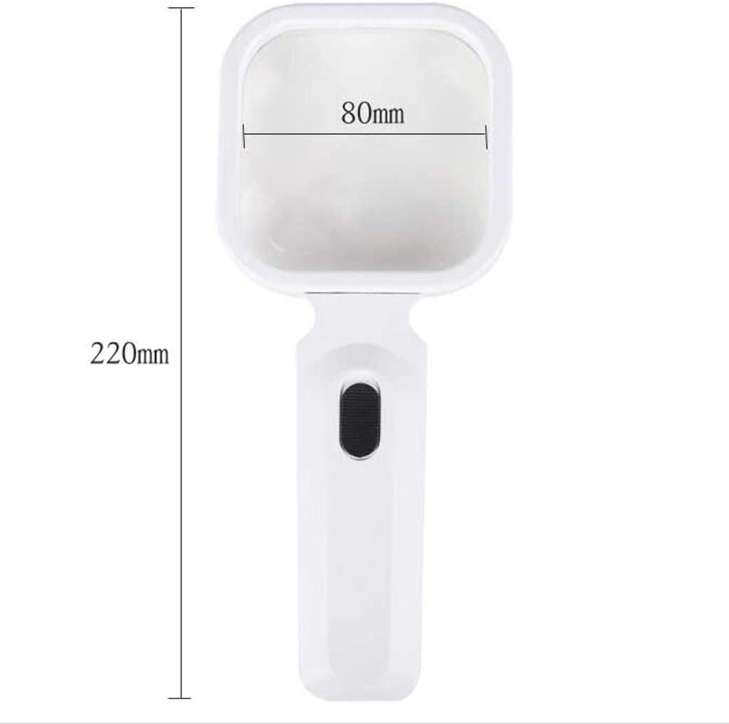 Lupa de Pantalla, Lupa de 10 aumentos, Espejo Auxiliar de 3 aumentos, Espejo Principal, lámpara de Alta Potencia, Lupa de Mano con luz LED, Doble Comodidad.