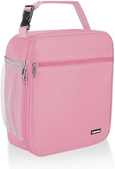 Lovoeo Lunch box Lunch bag for men women Insulated Lunchbox Lunch bags for Work Picnic Travel (Pink)