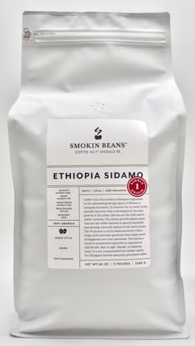 Smokin Beans Ethiopia Sidamo Coffee Beans - 5lb Medium