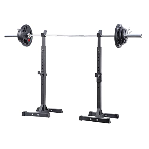 wuuhoo® barra olímpica para mujeres y placas de peso en el juego Steffi - 50kg en total, barra de 201cm con 15,5kg de peso muerto incluyendo 35kg de pesas - Diseño 1 con soporte