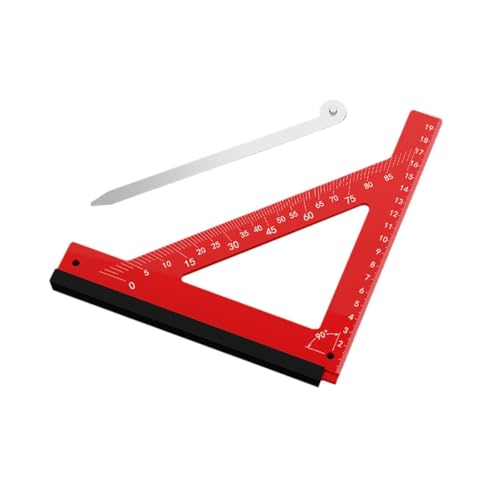 F Fityle Right Angle Ruler 2 in 1 Triangle Ruler Practical Clear Scale Measuring Layout Tool for Workshop Household Auxiliary Marking