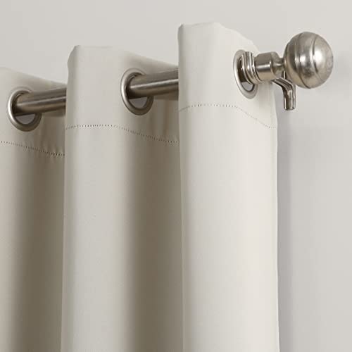 Sun Zero Soho Blackout Energy Efficient Grommet Curtain Single Panel, 54" x 95", Pearl Off-white, W 54" x L 95" (1 Panels)
