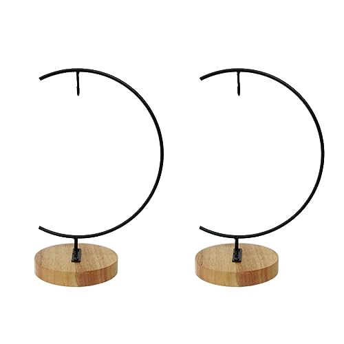 VICASKY 2Pcs Eco Bottle Holder G Shaped Iron Wrought Hanging Racks for Micro Landscape Terrarium Durable Adornments for Home Decor Excludes Glass Bottle Plant