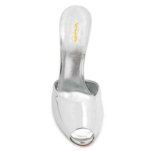 XYD Women Platform Slippers Slip On Stilettos Slides Sexy High Heel Mules Open Almond Toe Fashion Sandals Shoes4