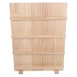SUPVOX Soporte para Joyas de Madera Natural Multiusos Diseño Escalonado, Organizador de Pendientes y Collares para Exhibición y Almacenamiento