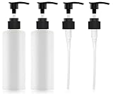 LINBEAUTI Massageöl-Pumpspender – 2er-Set Flasche mit Diffusor für ätherische Öle mit 4 Pumpköpfen, wiederverwendbarer Spender für Massageöl, Körperpflege & ätherische Öle (250 ml)