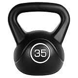 KL KLB Sport 35 lb Kettlebell with HDPE Handle Exercise Fitness Weight for Home Gym and Workouts