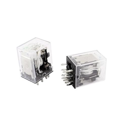 Relais de puissance HH54PL DC 24V 4PDT avec LED verte pour circuit électrique - Lot de 5