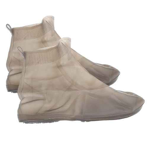 COSMEVIVI 1pair Silicone Shoe Covers Durable Reusable Rain Protectors for Men Women Easy to Clean Non-slip Shoe Covers Rainproof Footwear for Outdoor Use Fits