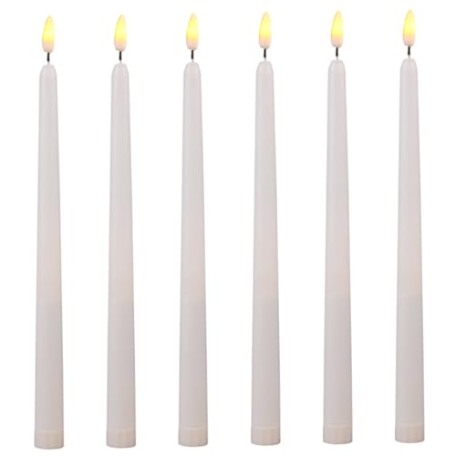 Velas LED amarillas parpadeantes decorativas pack de 6 unidades cera plástica para fiestas caseras 1