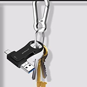 1Tb Ultra Usb3.0 Thumb Drive,Dual Usb-C Flash Drives For Android Phones High-Speed Type C Memory Stick Otg Usb Stick Jump Drive For Macbook Photo Storage Drive For Computers/Ipad Mini Pro(Silver) #TOP4