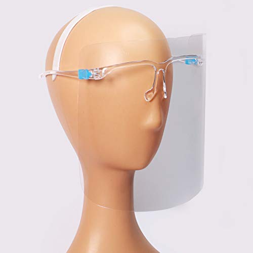 LOVIVER 4x Proteção Completa Da Máscara Do Escudo Facial Óculos Claros Óculos Frame Hat Visor