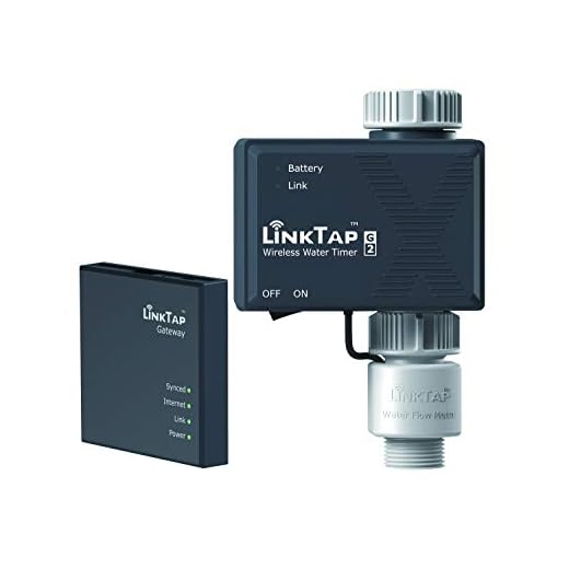 LinkTap G2 Wireless Water Timer & Gateway & Flow Meter - Remote Hose Timer for Lawns & Gardens - Easy-Install Cloud Controlled Watering with Smart Assistant & Real-Time Fault Detection & Notifications