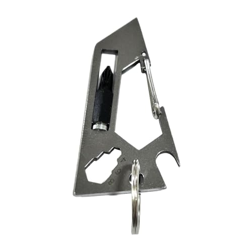 Herramienta multiusos, herramienta de llavero, llavero plegable con destornillador, rompevitas, abridor de cerveza, llave inglesa, regla, clip para llaves, combinación de herramientas para exteriores