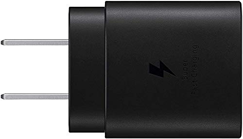 Adaptive Fast Charger 25W USB-C Super Fast Charging Wall Charger for Galaxy Phones A12 (USB-C Cable is NOT Included) - Black (US Version with Warranty)