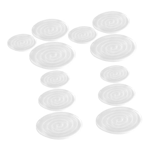 healvian 12個 透明シリコン製家具脚パッド 防滑防傷マット 家具足保護 滑り止めクッション ソファ脚カバー 家用リビング 寝室対応