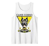 Hombre Cane Corso Lovers Retro | Combinación amarilla y negra Camiseta sin Mangas