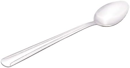 (Set of 72) Boretto Iced Tea Spoons with Long Handles, Medium Weight 18/0 Stainless Steel Restaurant/Catering Silverware Flatware Spoons, Commercial Quality Teaspoon Set