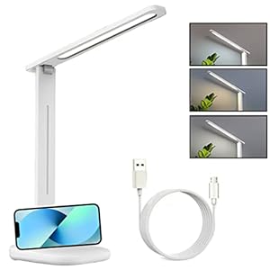 Lámpara de Escritorio LED Regulable con Control Táctil, 3 Modos de Luz y 3 Niveles de Brillo Ajustable, Flexo Flexible 180°, Lámpara de Mesa para Lectura, Estudio, Oficina, Cuidado Ocular, Relajació