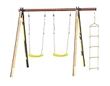 [page_title]-Trigano Holzschaukel Doppelschaukel Piki mit Strickleiter
